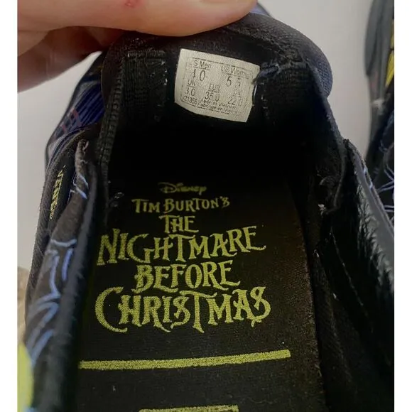 VANS X Disney Slip On Classic Nightmare Christmas Oogie Boogie Shoes 4.0 5.5 Glo