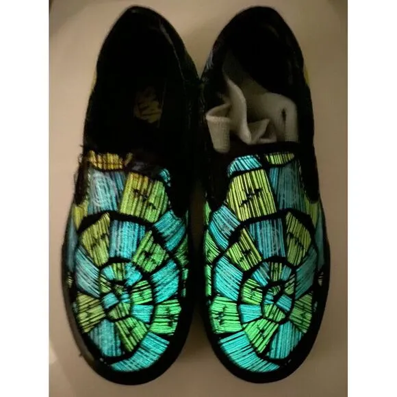 VANS X Disney Slip On Classic Nightmare Christmas Oogie Boogie Shoes 4.0 5.5 Glo