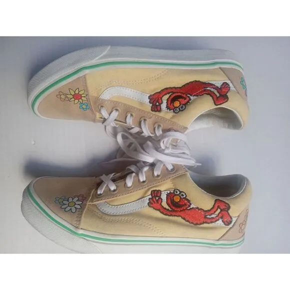 VANS x  Elmo SESAME STREET Old Skool Natural Elmo Love Makes The World Shoes 7.5