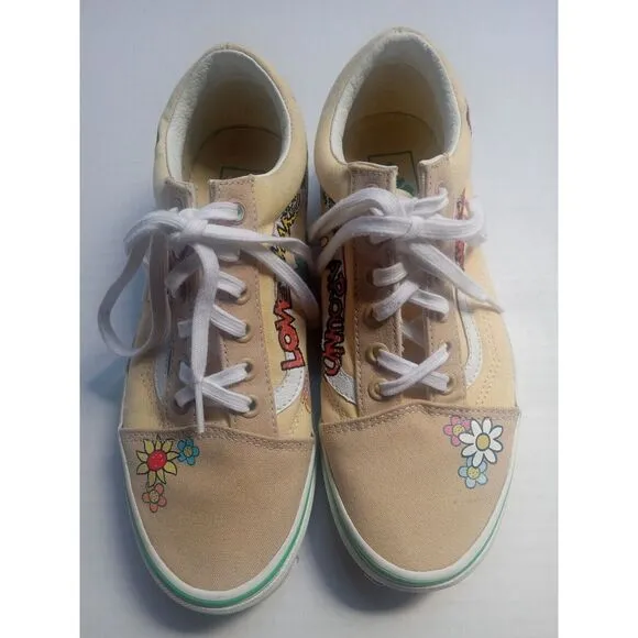 VANS x  Elmo SESAME STREET Old Skool Natural Elmo Love Makes The World Shoes 7.5