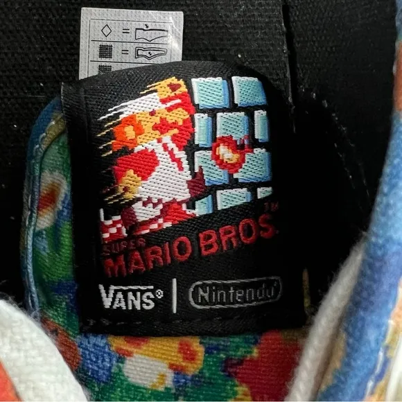 VANS x Nintendo Super Mario Bros Sneakers Mens US 6 Womens 7.5 Low Shoes Casual