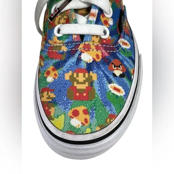 VANS x Nintendo Super Mario Bros Sneakers Mens US 6 Womens 7.5 Low Shoes Casual