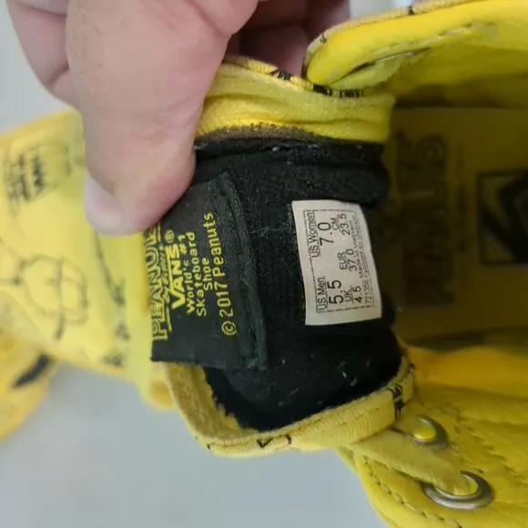 Vans X Peanuts Sk8-Hi 'Charlie Brown Maize' Yellow high top snoop…