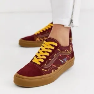 Vans x Vivienne Westwood Anglomania Low Maroon Sneakers Shows M7 W8.5 Y2K Retro