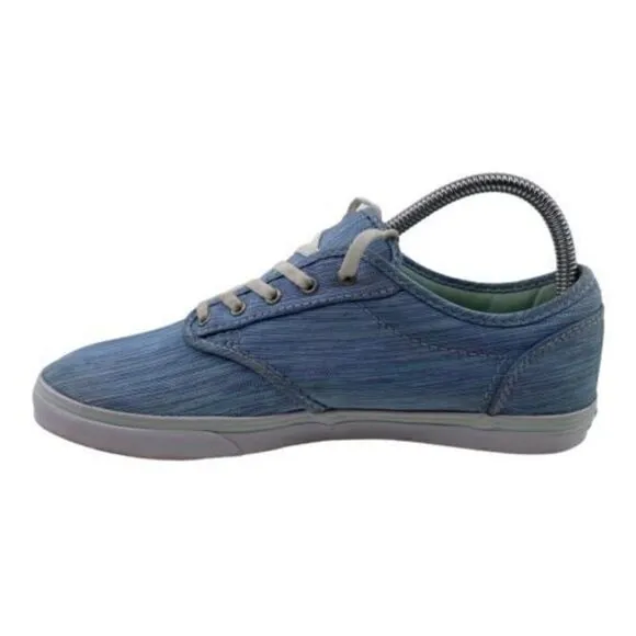 Vans Off The Wall Women’s Size 7.5 Light Blue Low Top Canvas Shoes 721356