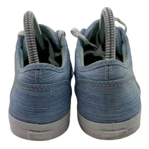 Vans Off The Wall Women’s Size 7.5 Light Blue Low Top Canvas Shoes 721356