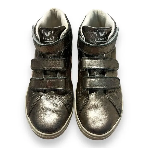 VEJA Kids Girls Esplar Mid Leather Petale Shoes ChromeFree Geather Bronze Size 4