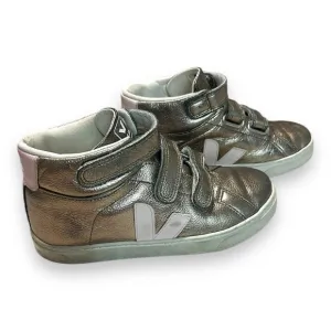 VEJA Kids Girls Esplar Mid Leather Petale Shoes ChromeFree Geather Bronze Size 4