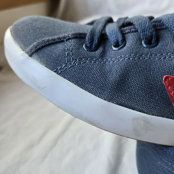 Veja Taua Men's Canvas Casual Sneakers Shoes Blue/Red Logo Size 7