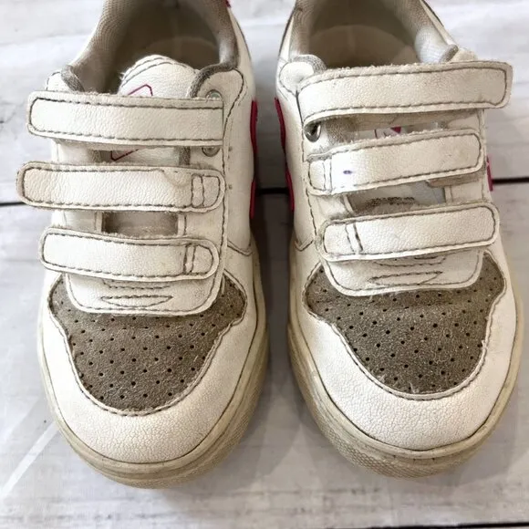 Veja Toddler Girls White V-10 Velcro Sneakers