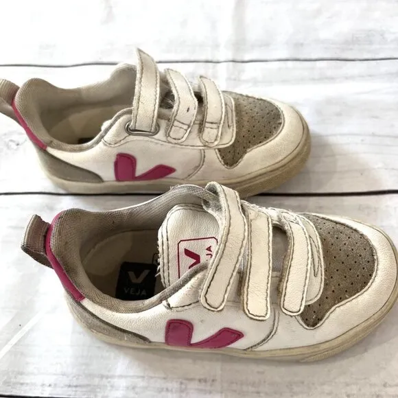 Veja Toddler Girls White V-10 Velcro Sneakers