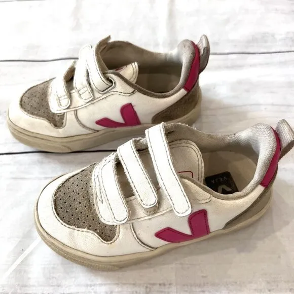 Veja Toddler Girls White V-10 Velcro Sneakers