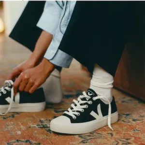 VEJA WATA II Low Canvas Sneakers Shoes Black
