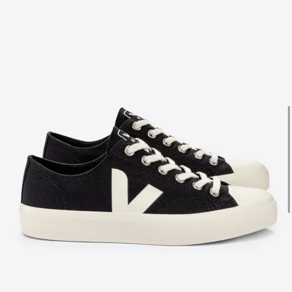 VEJA WATA II Low Canvas Sneakers Shoes Black