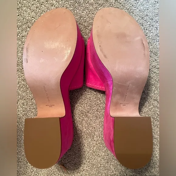 Veronica Beard Dessie Platform Sandals in Fuchsia