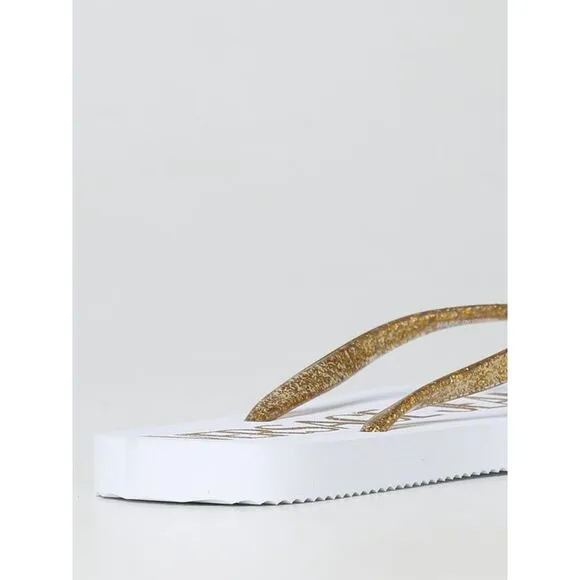 Versace Jeans Couture flip flops in rubber Women Gold Sandals
