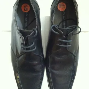 VIA SPIGA MENS NEW BLACK LEATHER OXFORD DRESS SHOES SIZE: 9.5M