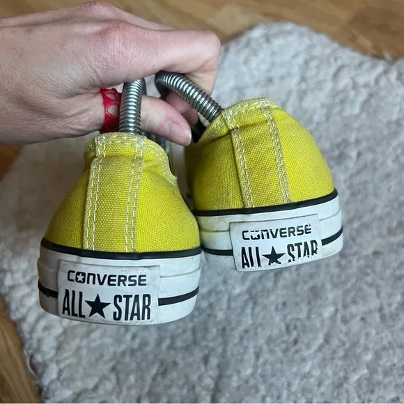 Vibrant Yellow Greenish Hue Classic Low-Top Sneakers