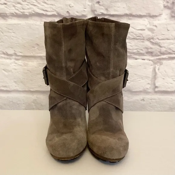 Vic Matie 7 (37) Camo Suede Leather Ankle Boots Women’s Italy Made Booties