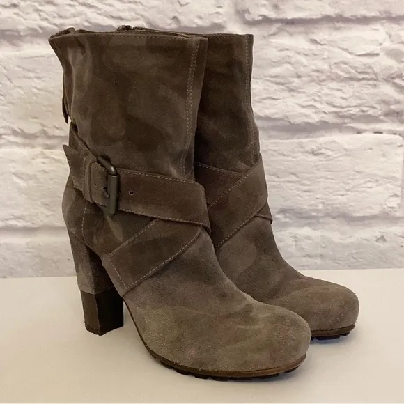 Vic Matie 7 (37) Camo Suede Leather Ankle Boots Women’s Italy Made Booties
