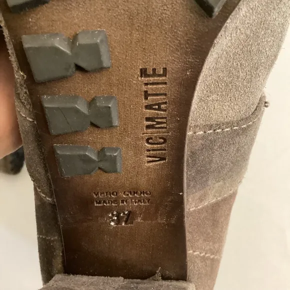 Vic Matie 7 (37) Camo Suede Leather Ankle Boots Women’s Italy Made Booties