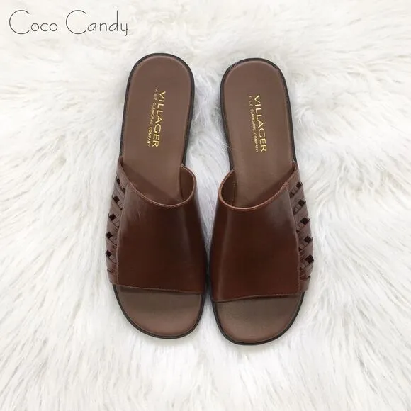 🆕Villager Liz Claiborne Brown Leather Sandals