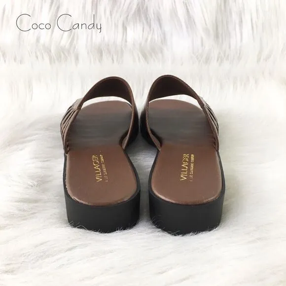 🆕Villager Liz Claiborne Brown Leather Sandals
