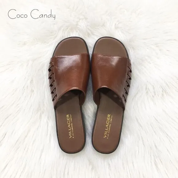 🆕Villager Liz Claiborne Brown Leather Sandals