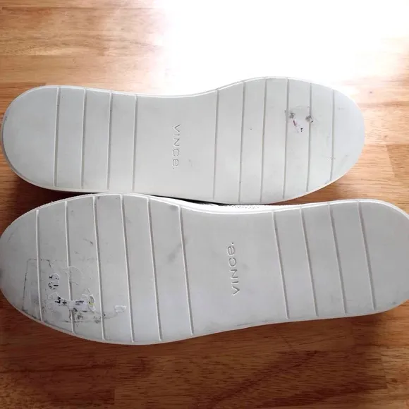 Vince Brenden Slip On White Mesh Leather Platform Sneaker Size 10