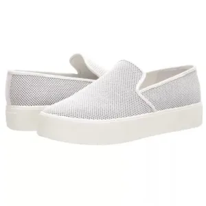 Vince Brenden Slip On White Mesh Leather Platform Sneaker Size 10