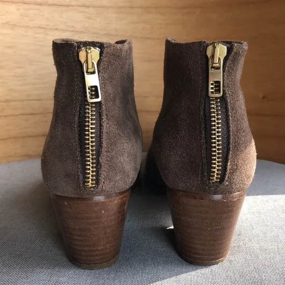 Vince Brown Suede Leather Booties
