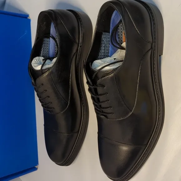 Vince Camuto Izel Black Leather Dress Oxford Shoes