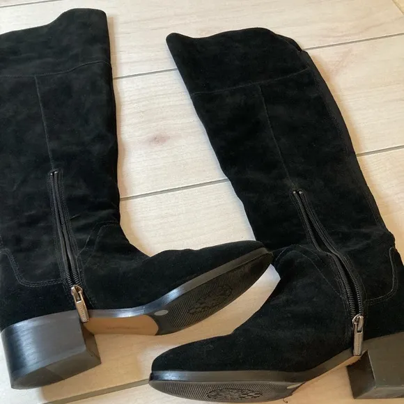 Vince Camuto over the knee black suede boots