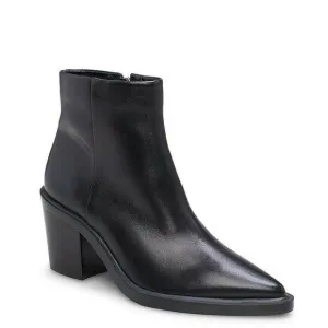 Vince Camuto Rinvalla Leather Stacked Heel Booties Women Black Sz 7.5 WORN ONCE