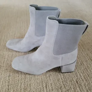 Vince Kimmy Gray Suede Ankle Boots, Size 7.5