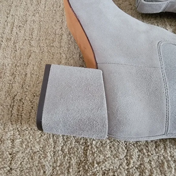 Vince Kimmy Gray Suede Ankle Boots, Size 7.5