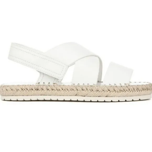 VINCE White Leather Sandals