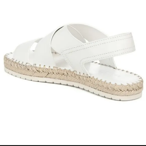 VINCE White Leather Sandals