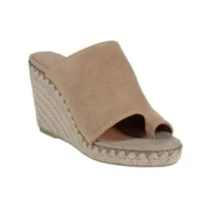 VINCE. Womens Beige 1/2&quot; Platform Stitch Sutherland Wedge Slip On Shoes 10 M