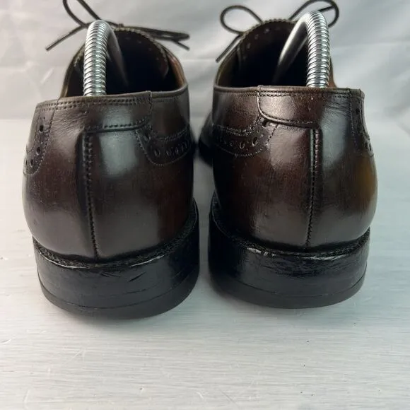 Vintage Allen Edmonds Boulevard Wingtip Shoes Size 10.5 B 6375 Brown USA