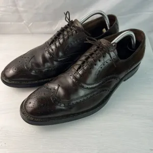 Vintage Allen Edmonds Boulevard Wingtip Shoes Size 10.5 B 6375 Brown USA