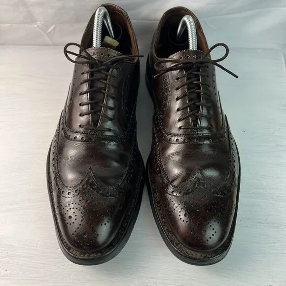 Vintage Allen Edmonds Boulevard Wingtip Shoes Size 10.5 B 6375 Brown USA