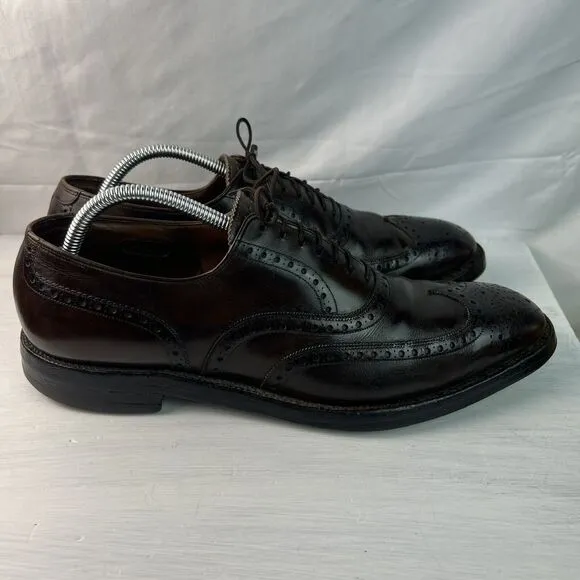 Vintage Allen Edmonds Boulevard Wingtip Shoes Size 10.5 B 6375 Brown USA