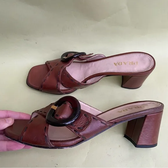 Vintage brown Prada leather shoes