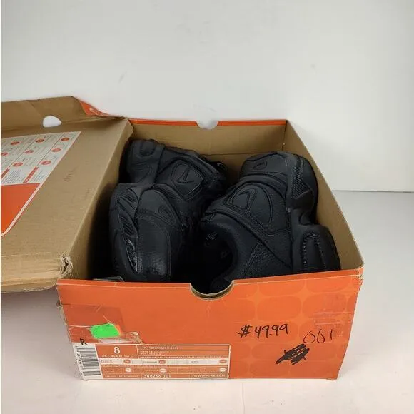 Vintage Deadstock Nike Air Monarch II black streetwear casual shoes mens 8