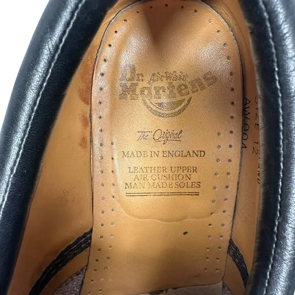 Vintage Dr Martens 8053 Oxford Shoes Mens US 13 UK 12 Black Leather Made England