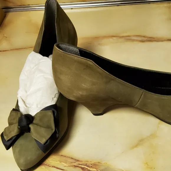 Vintage KRAUS&amp;Co Shoes in Celadon Suede Size 7,Mad