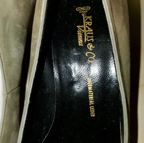 Vintage KRAUS&amp;Co Shoes in Celadon Suede Size 7,Mad