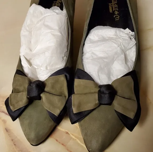 Vintage KRAUS&amp;Co Shoes in Celadon Suede Size 7,Mad
