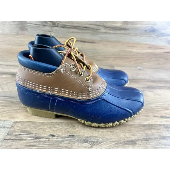Vintage L.L. Bean Boots Size 7M woman BrownGum Shoe Rubber, Leather Duck…